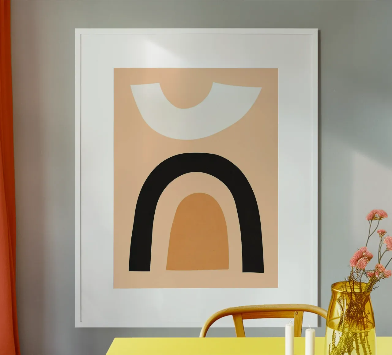 Acquerello minimalista poster con telaio in alluminio da ColorShop