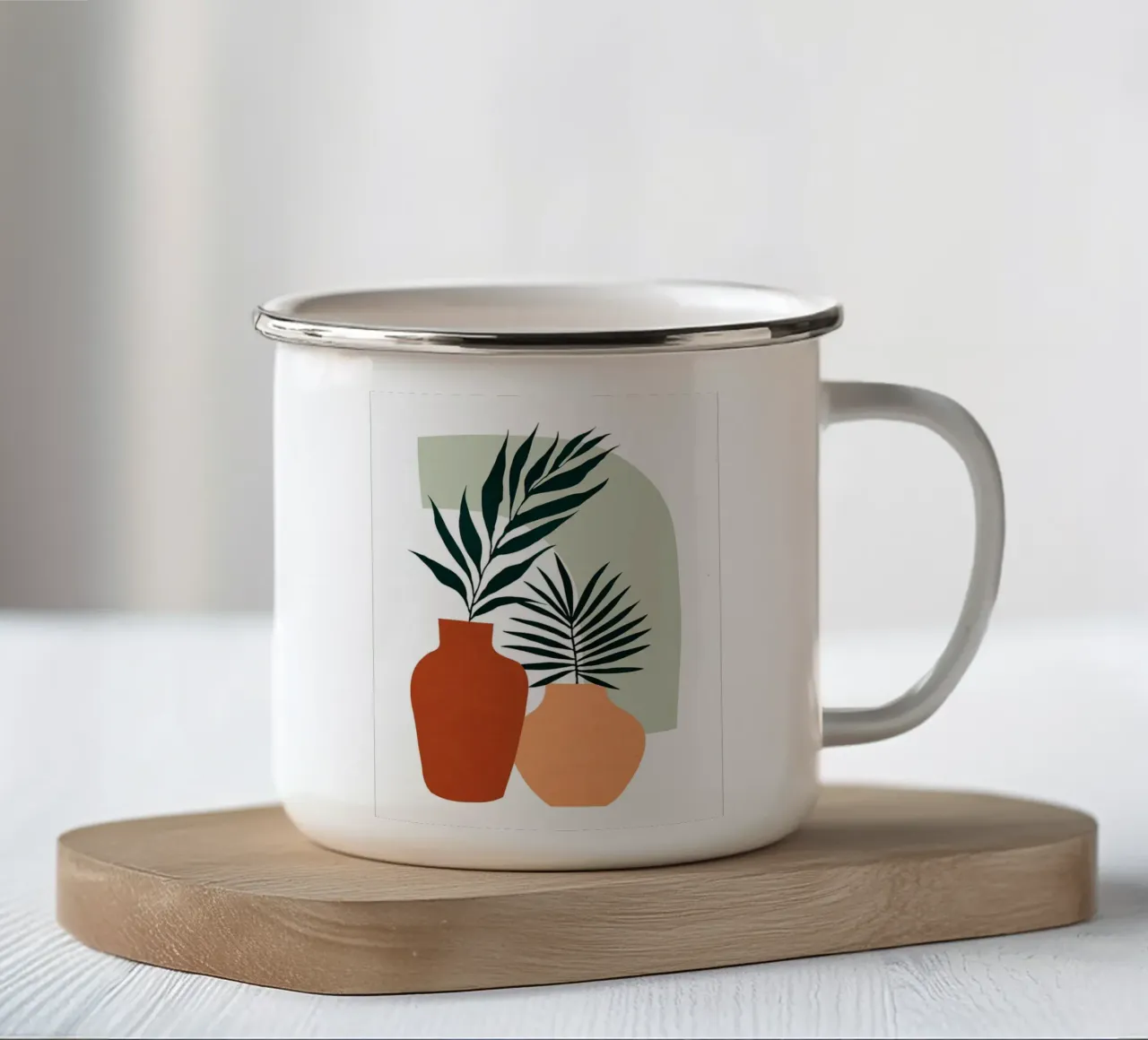 Composizione floreale tazza in smalto da ColorShop
