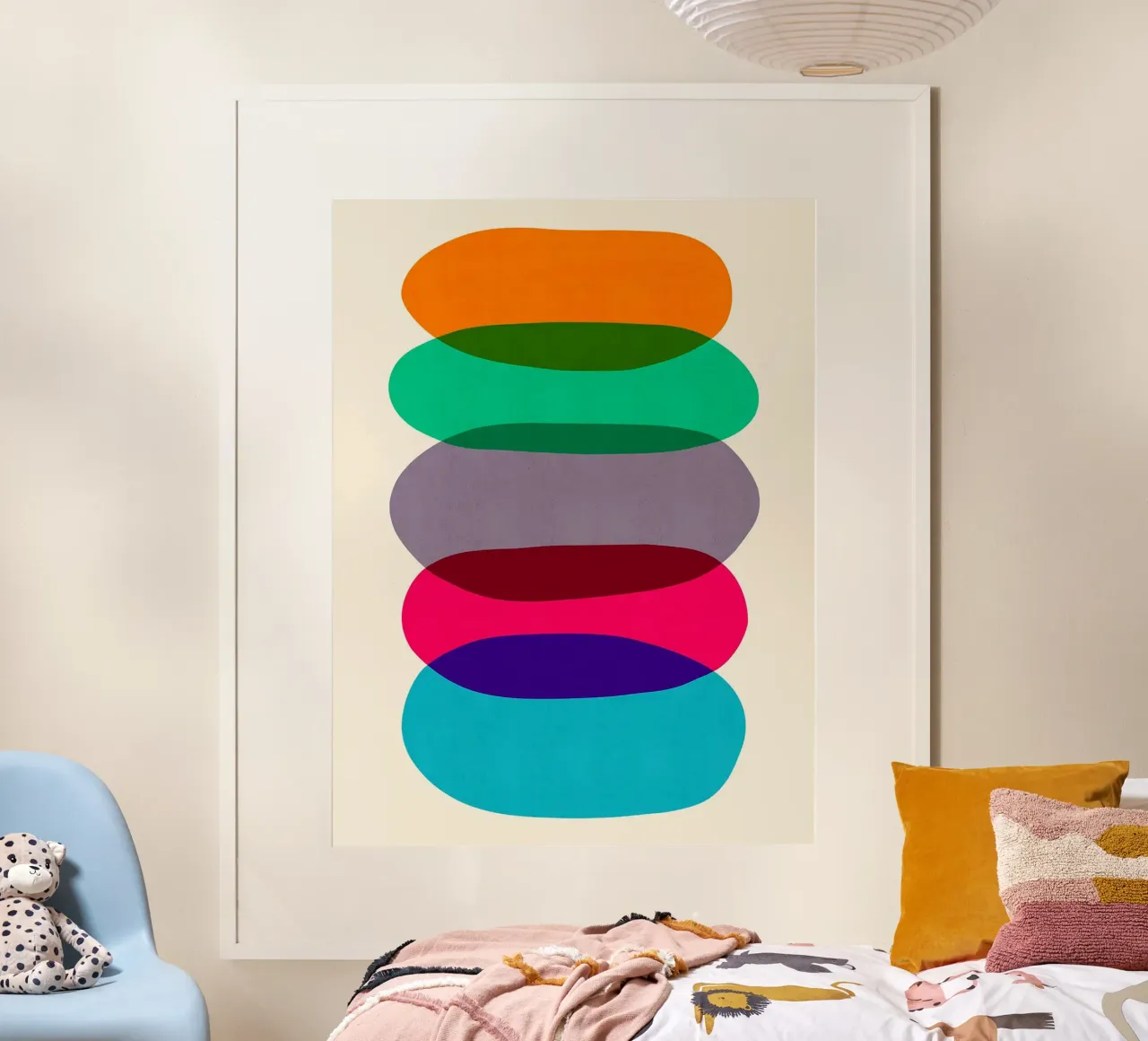 Figure astratte poster con telaio in legno da ColorShop
