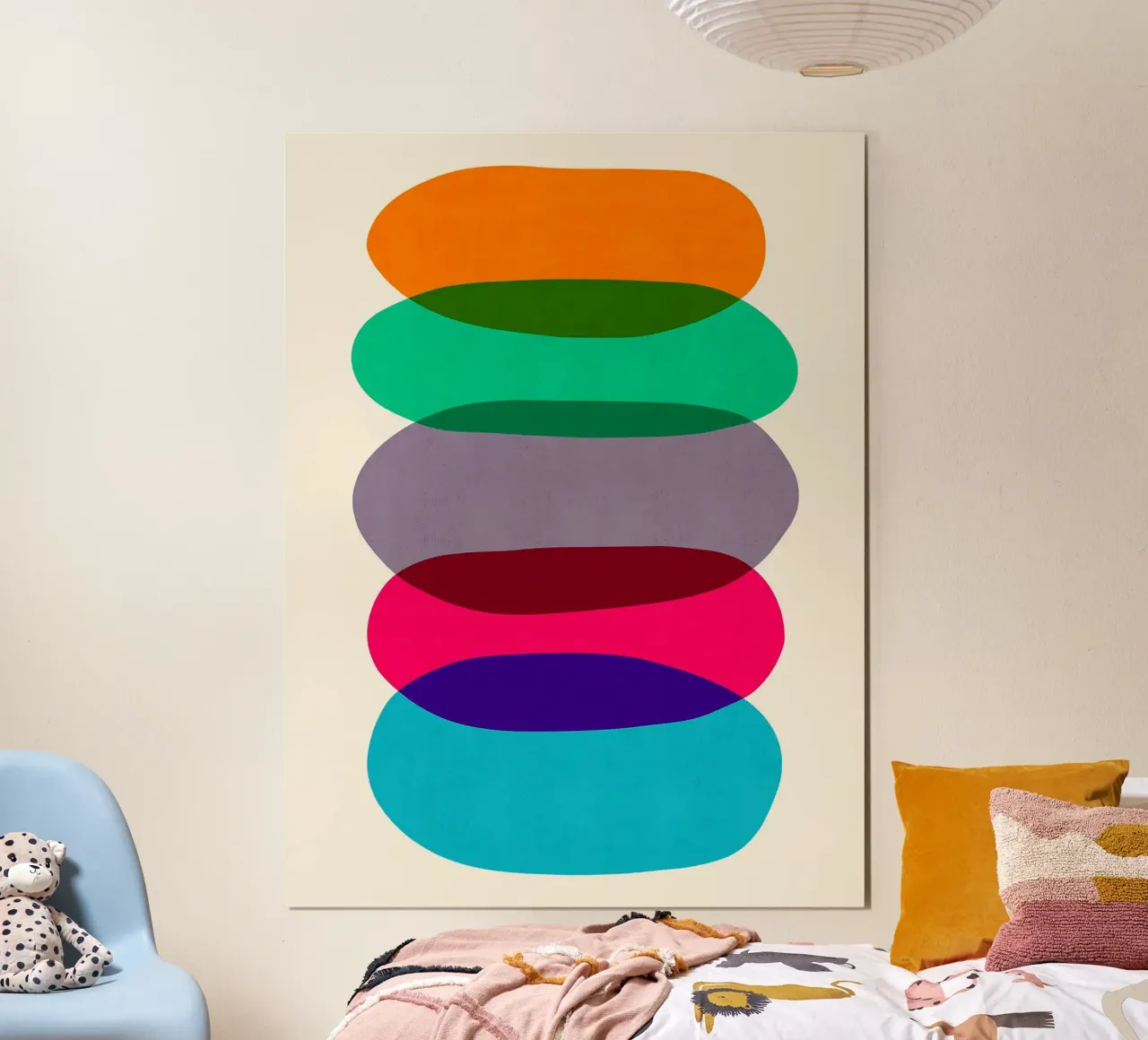 Figure astratte poster con telaio in legno da ColorShop