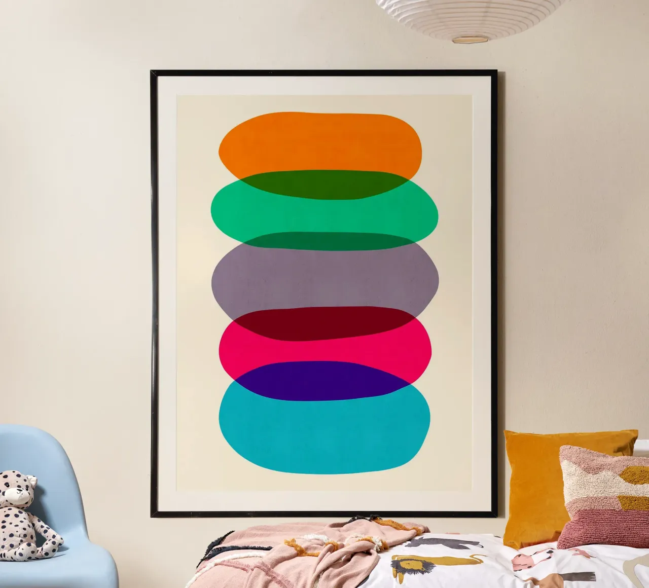 Figure astratte poster con telaio in legno da ColorShop
