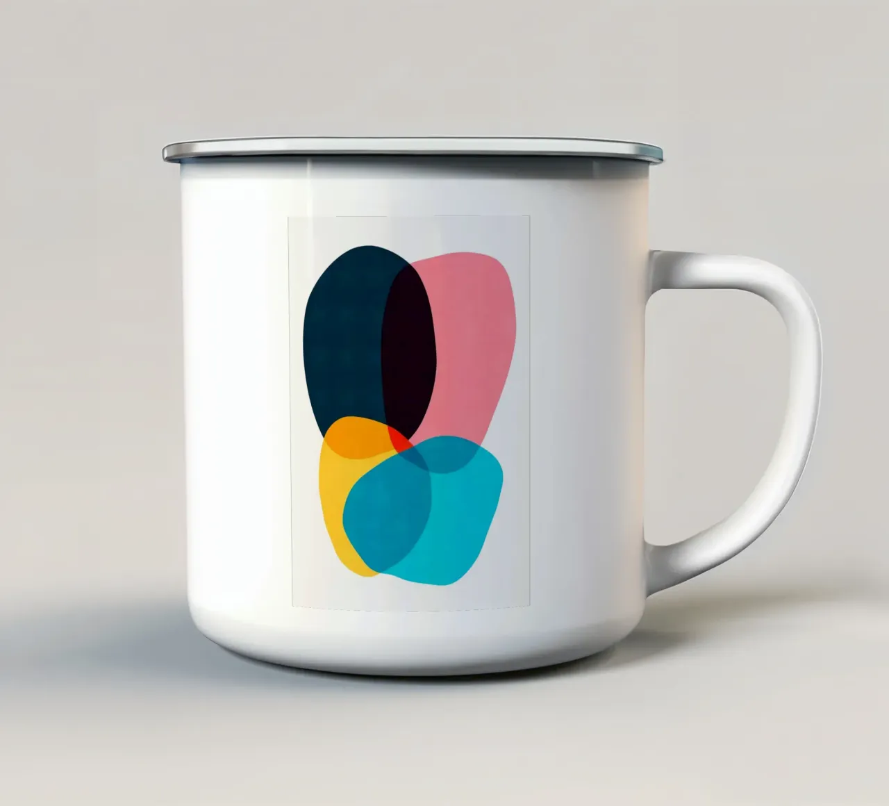 Figure astratte tazza in smalto da ColorShop