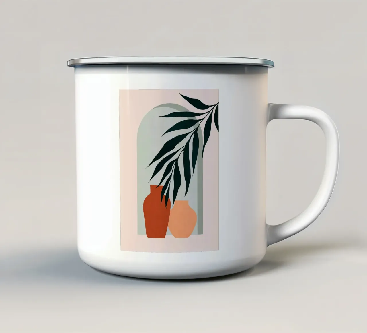 Composizione floreale tazza in smalto da ColorShop