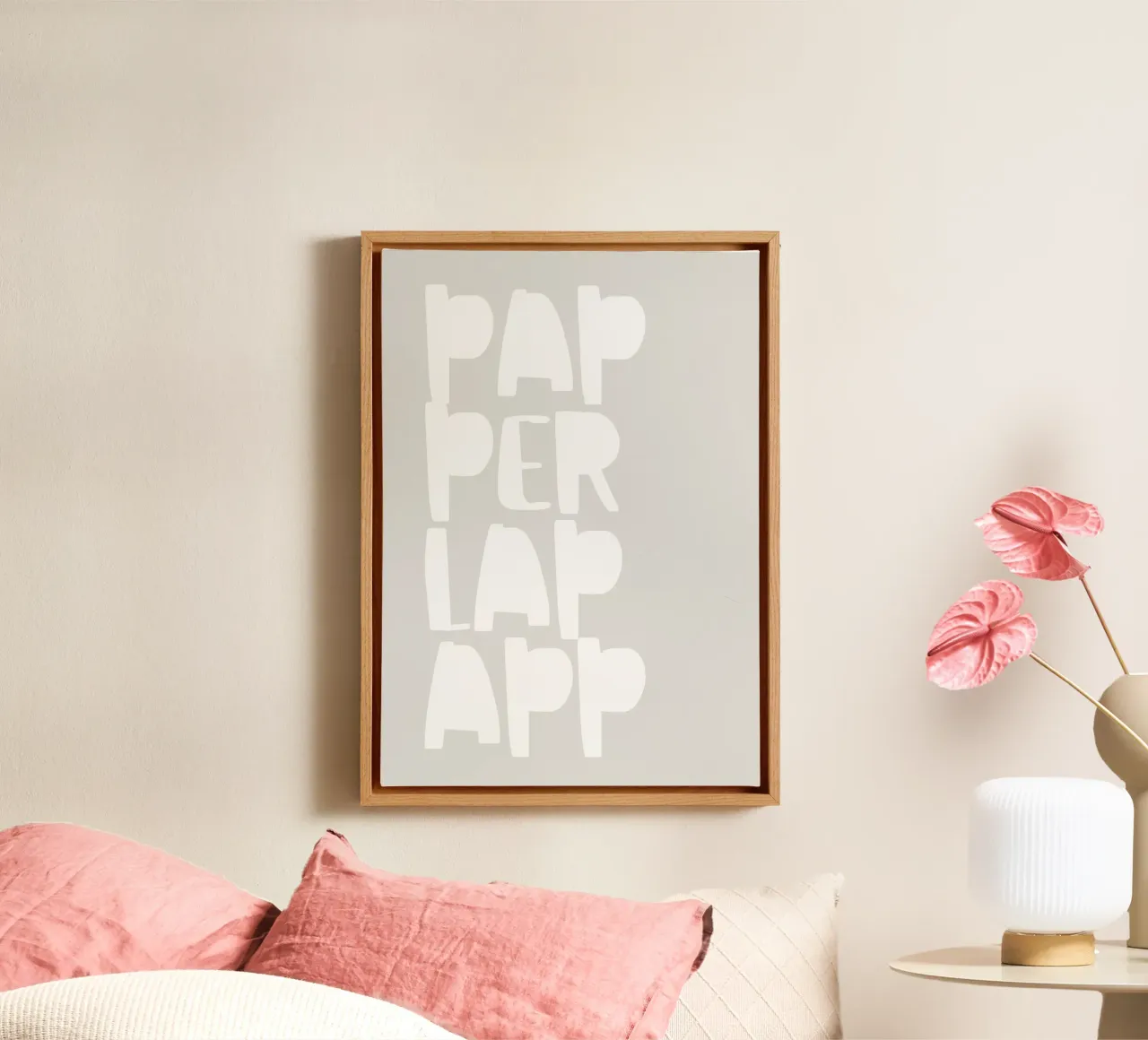 Paperlapapp canvas with Floater frame by PurePeachStudio