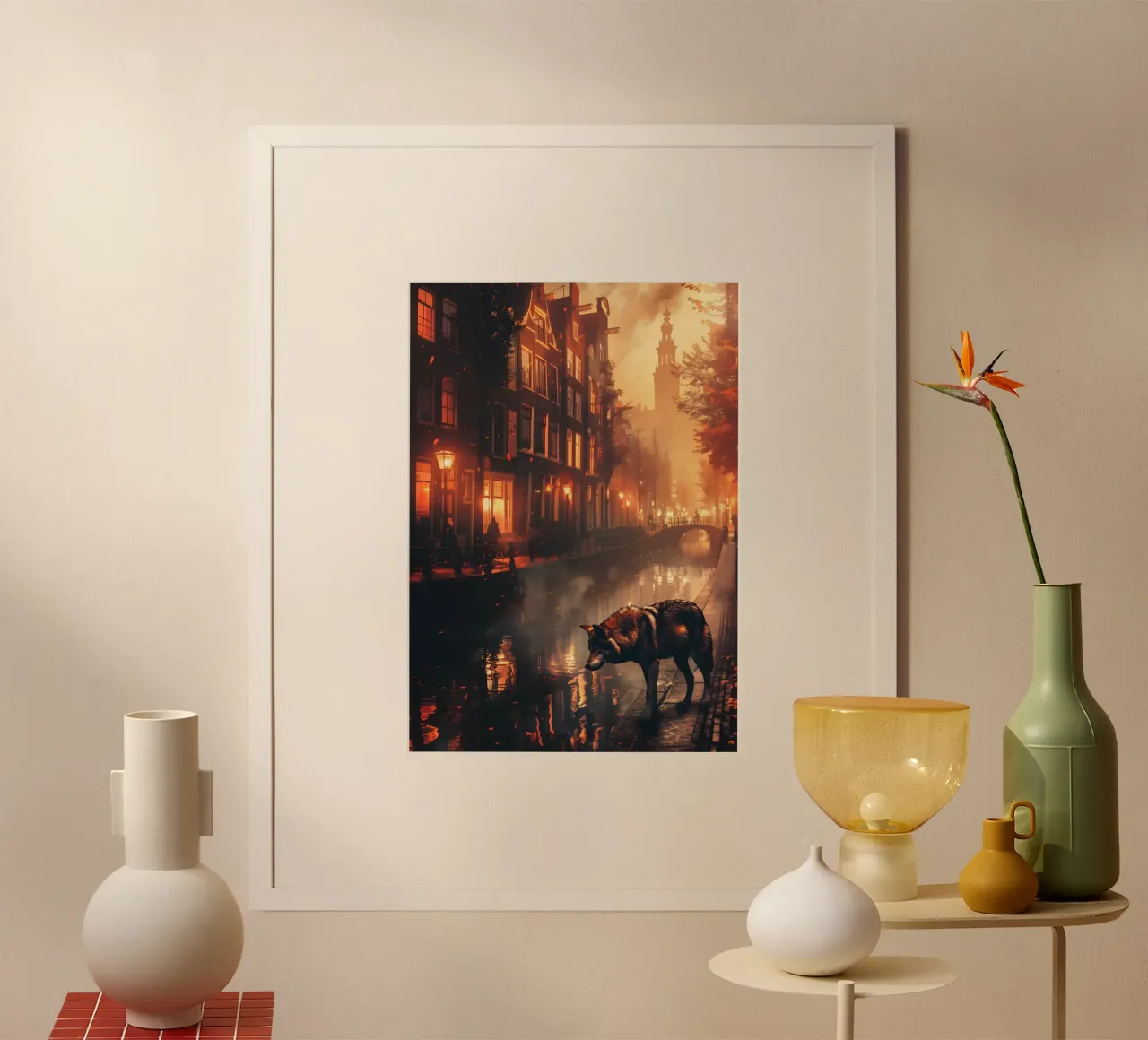 Amsterdam Wolf arte mistica e fantasy poster da WILD ART