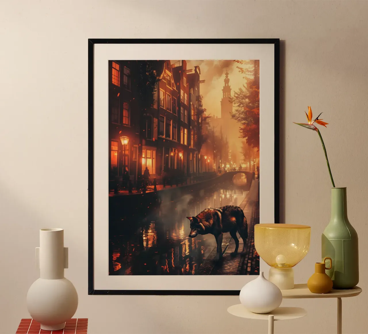 Amsterdam Wolf arte mistica e fantasy poster da WILD ART