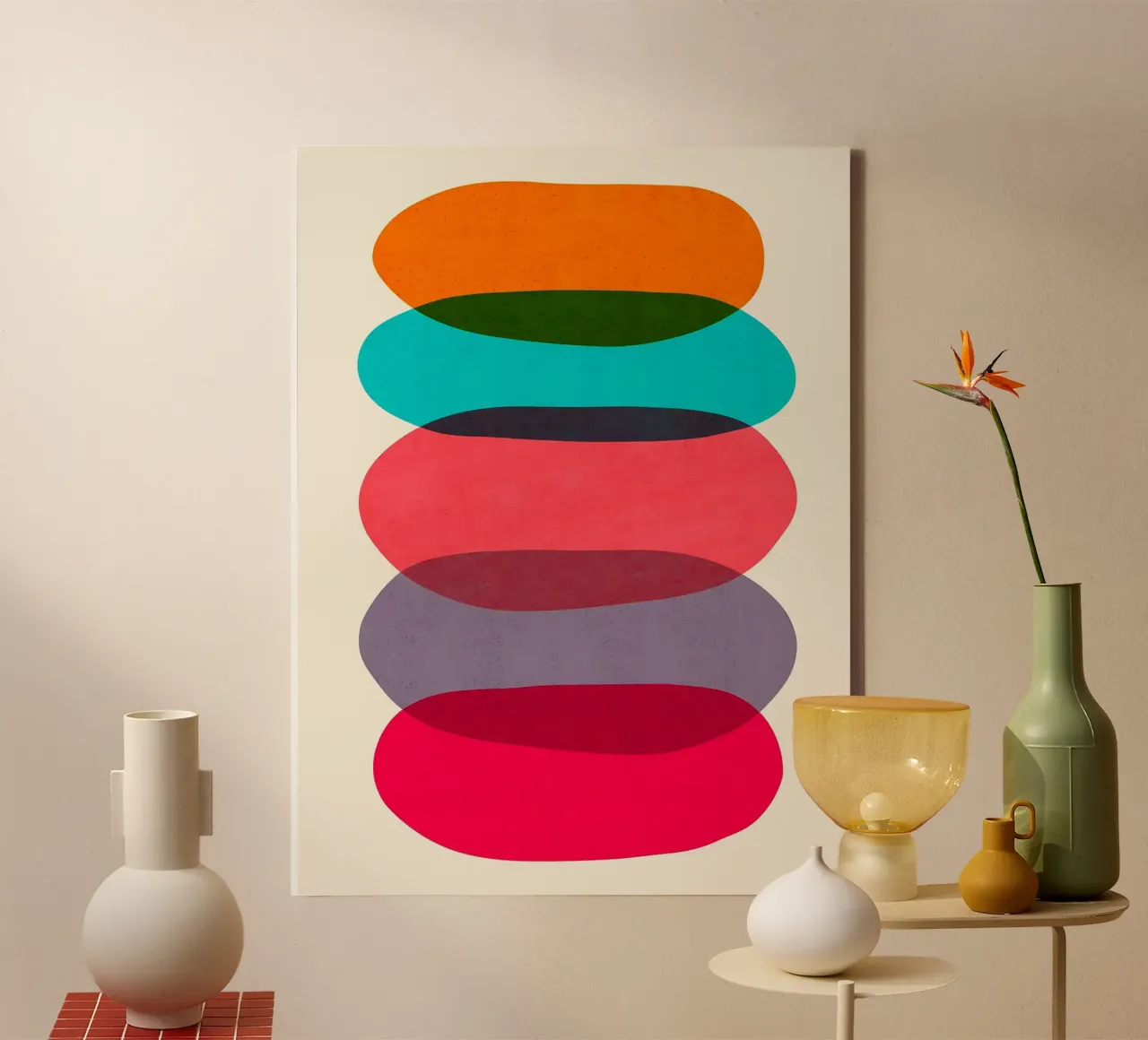 Abstract harmony canvas with Floater frame by Rick Thompson