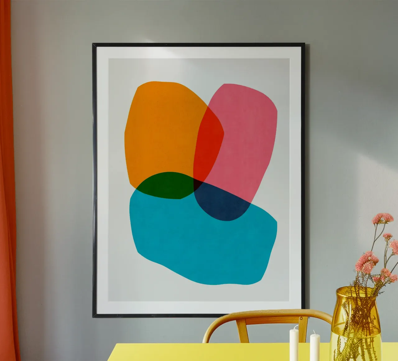 Figure astratte poster con telaio in plastica da Rick Thompson