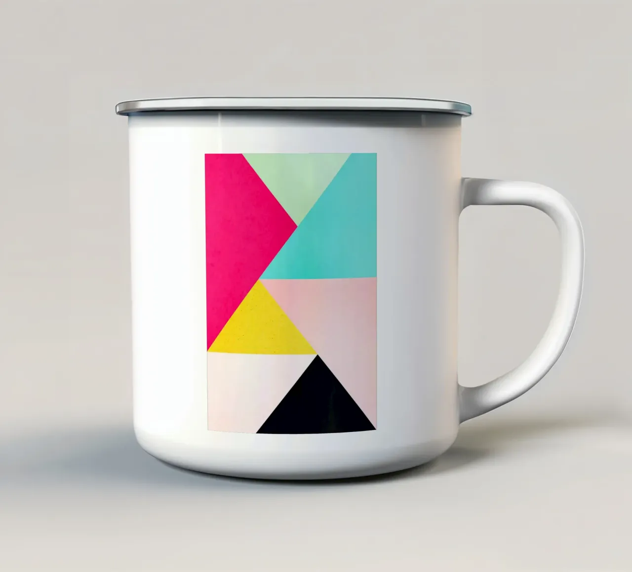 Colorato e astratto tazza in smalto da Rick Thompson