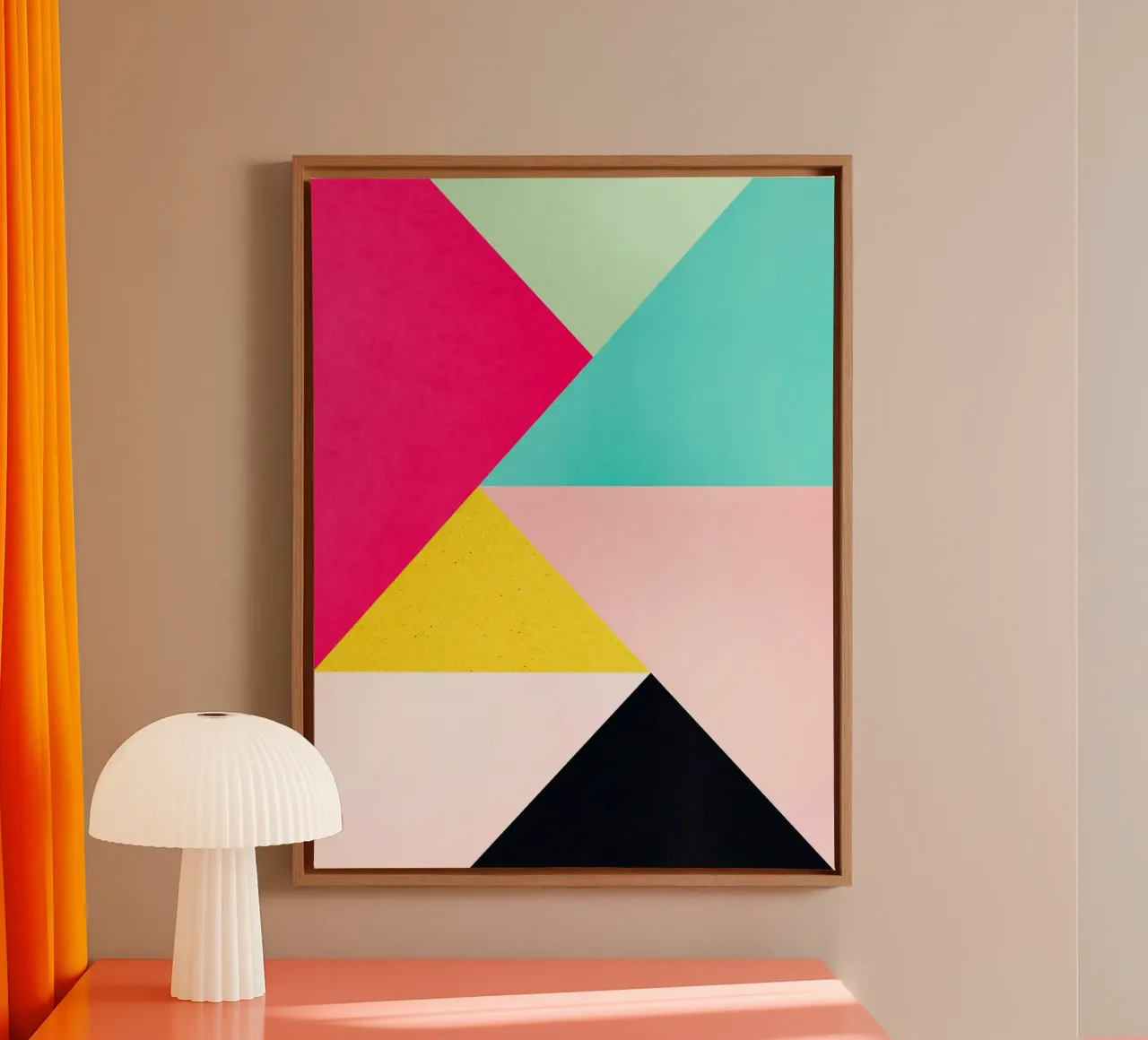Kleurrijk en abstract canvas met Baklijst van Rick Thompson