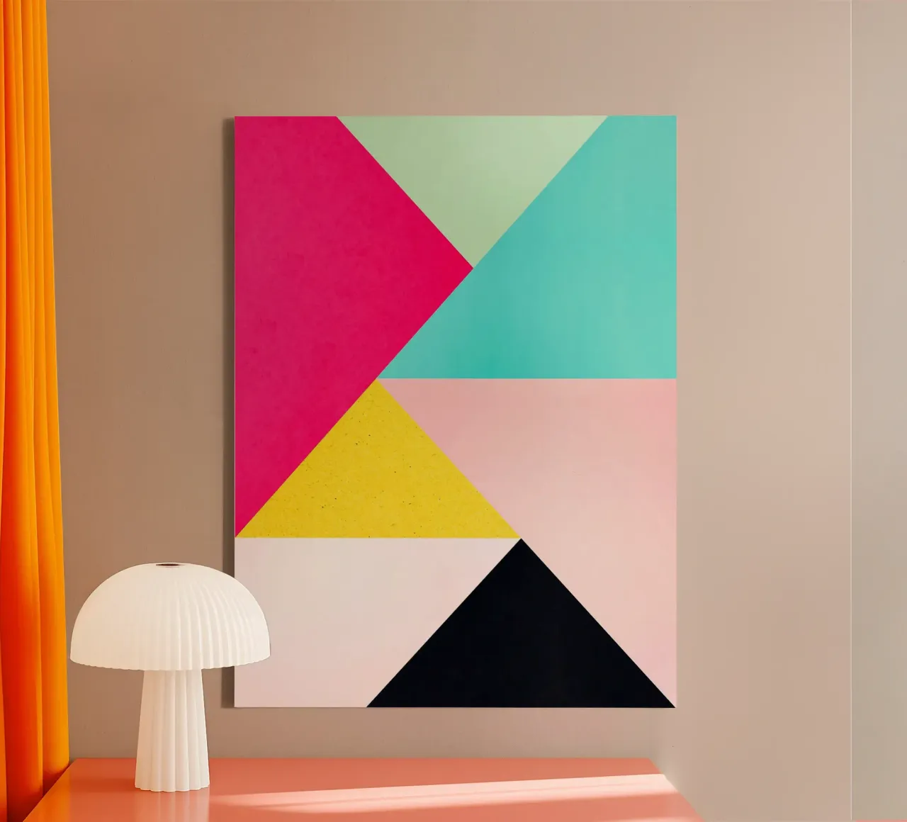 Kleurrijk en abstract canvas met Baklijst van Rick Thompson