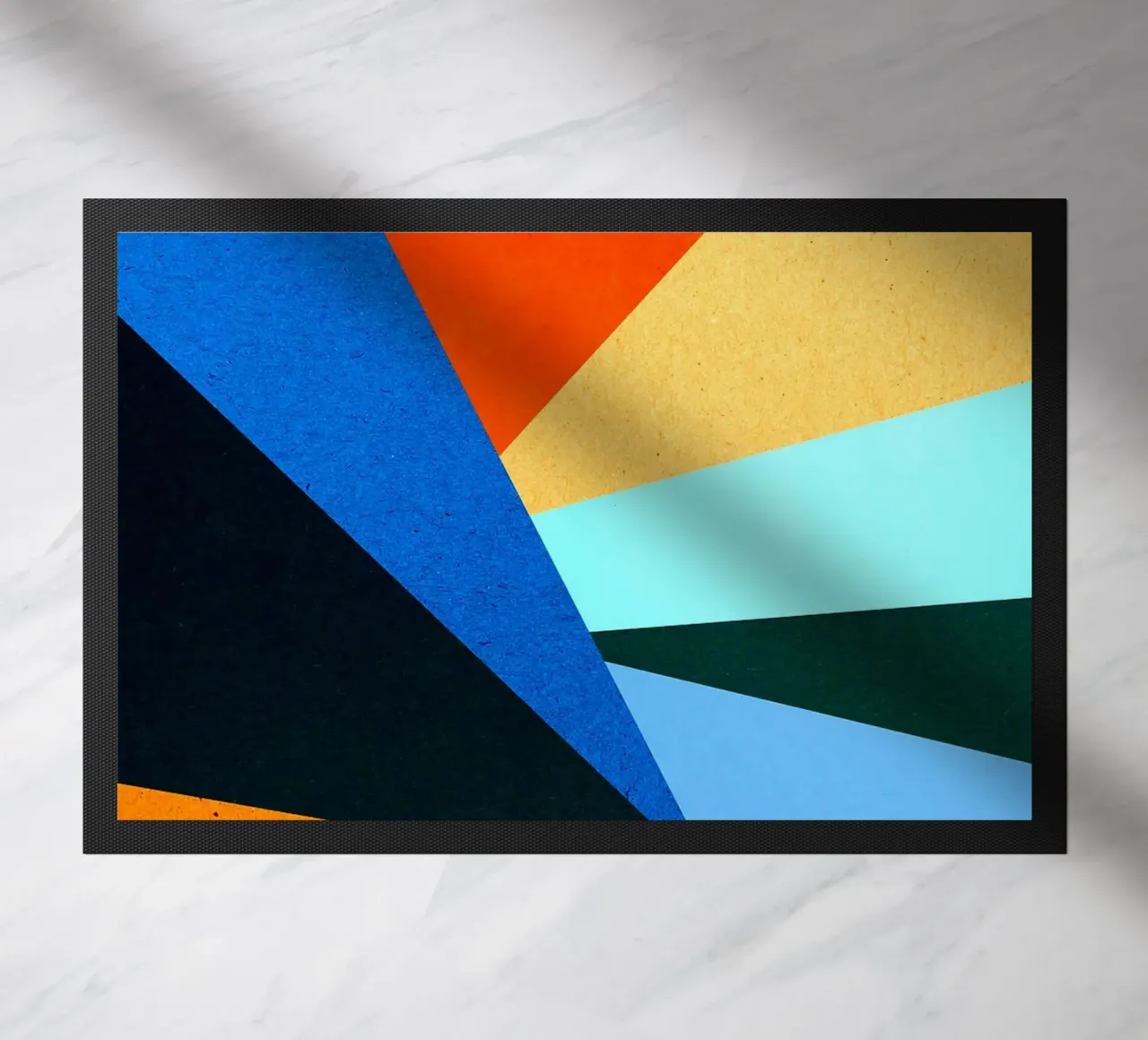 Modern geometry doormat by Rick Thompson