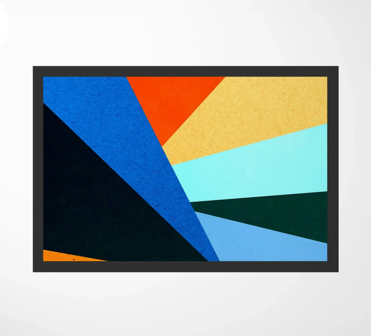 Modern geometry doormat by Rick Thompson