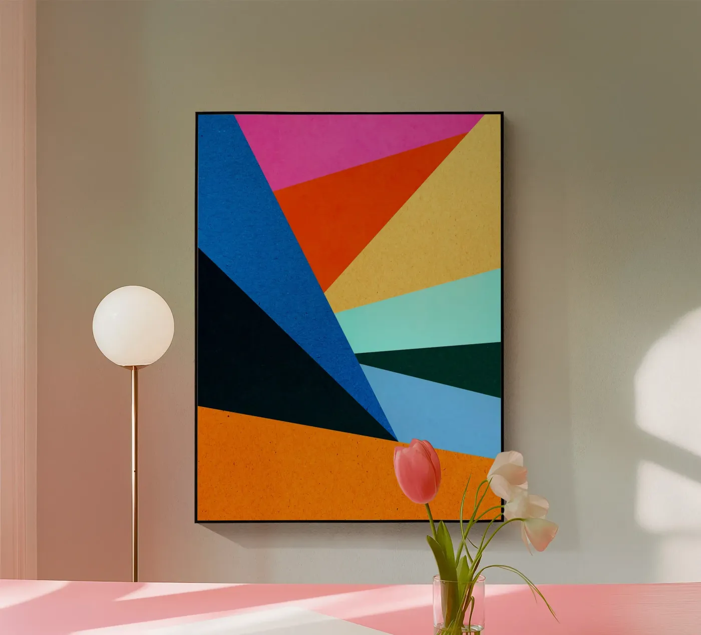 Modern geometry acryl van Rick Thompson