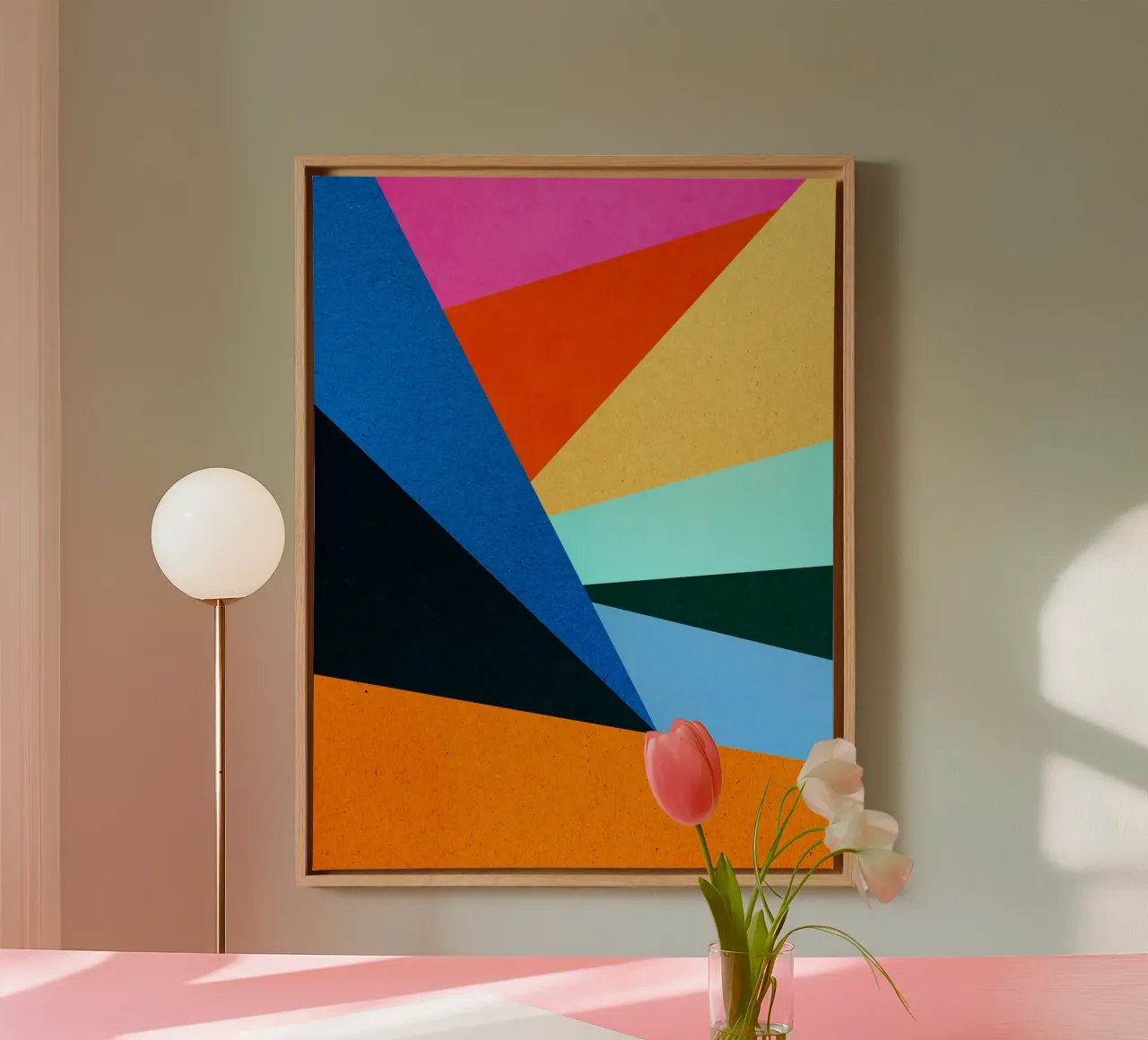 Moderne meetkunde canvas met Baklijst van Rick Thompson