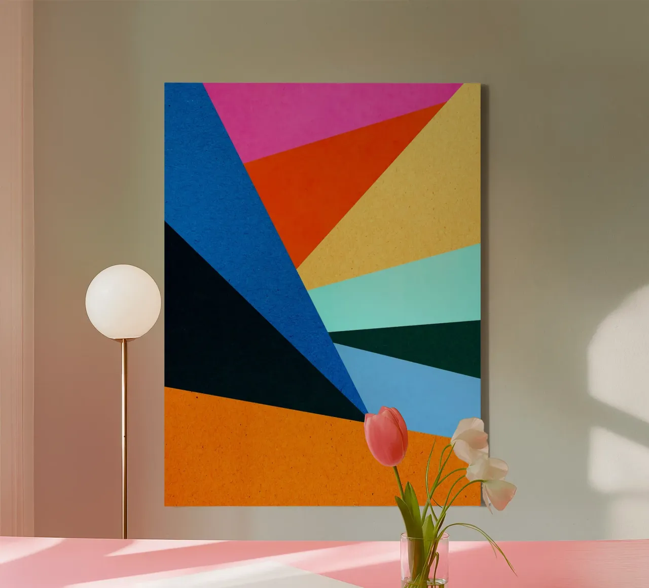 Moderne meetkunde canvas met Baklijst van Rick Thompson