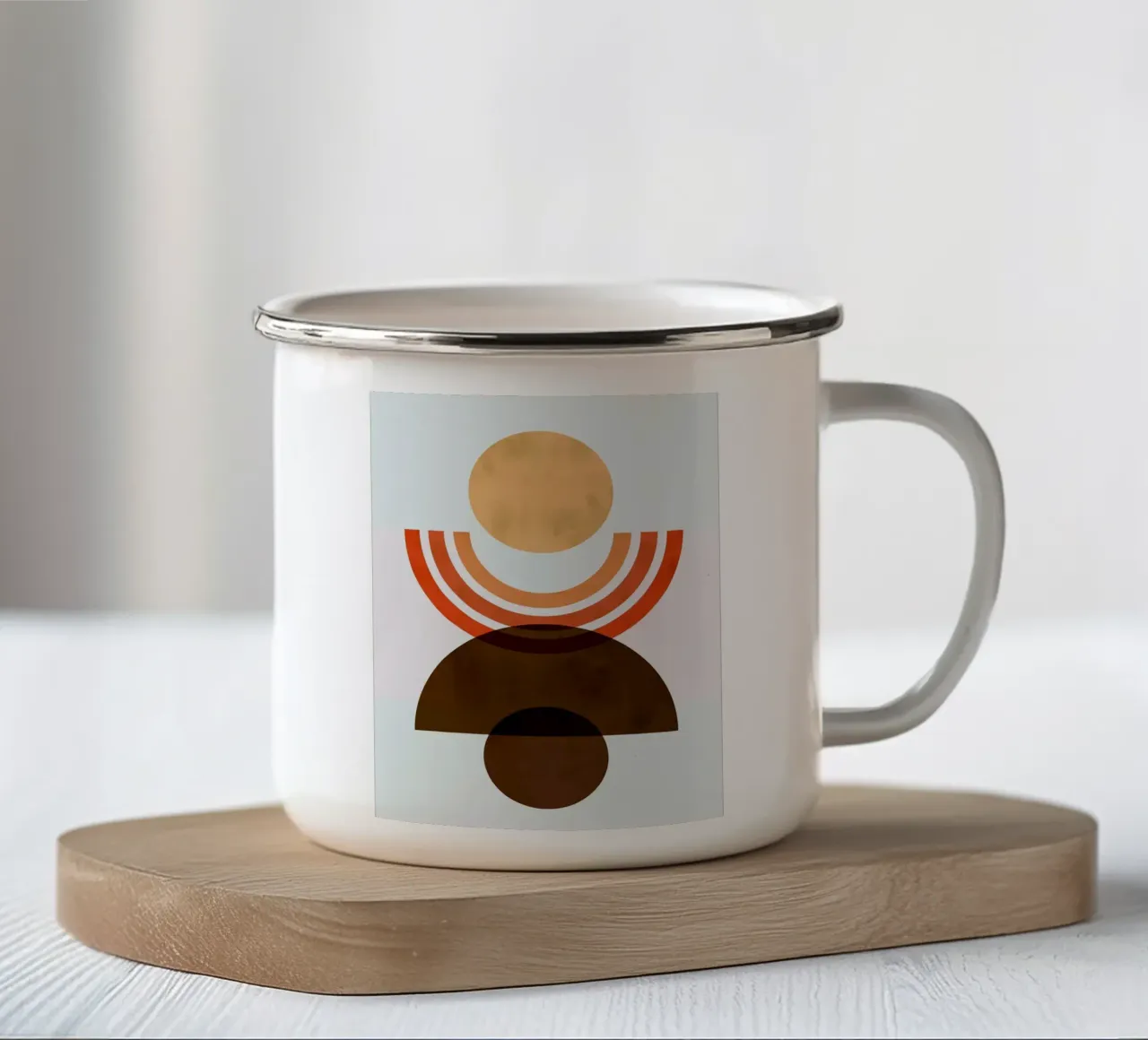 Linee minimaliste tazza in smalto da Rick Thompson