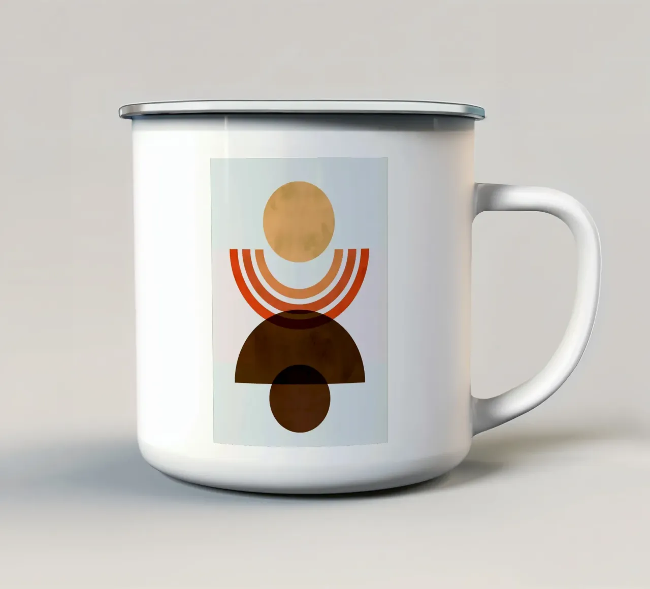 Linee minimaliste tazza in smalto da Rick Thompson