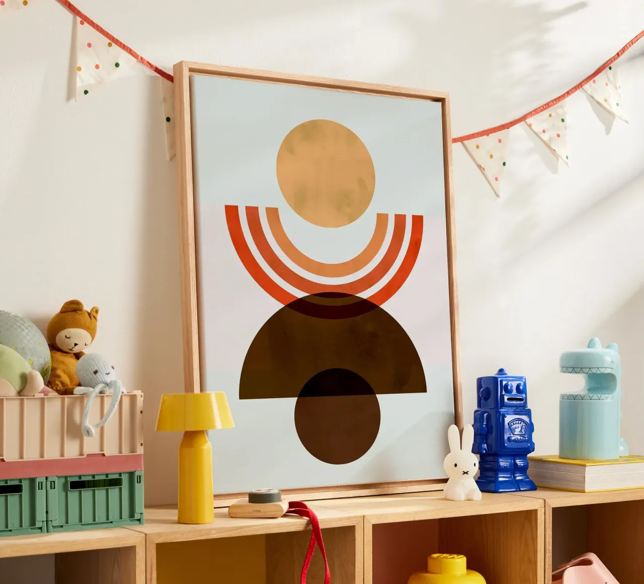 Minimalist lines canvas with Floater frame by Rick Thompson