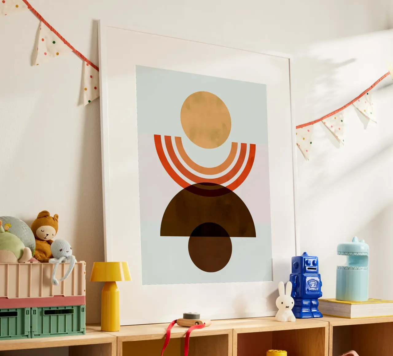 Linee minimaliste poster con telaio in legno da Rick Thompson