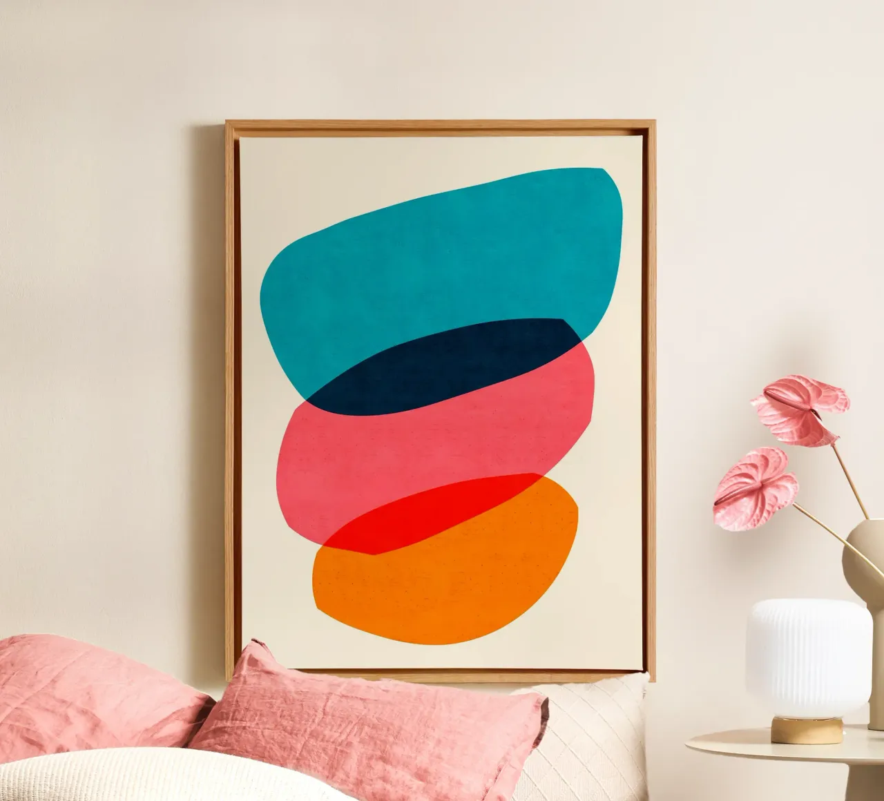 Abstract harmony canvas with Floater frame by Rick Thompson