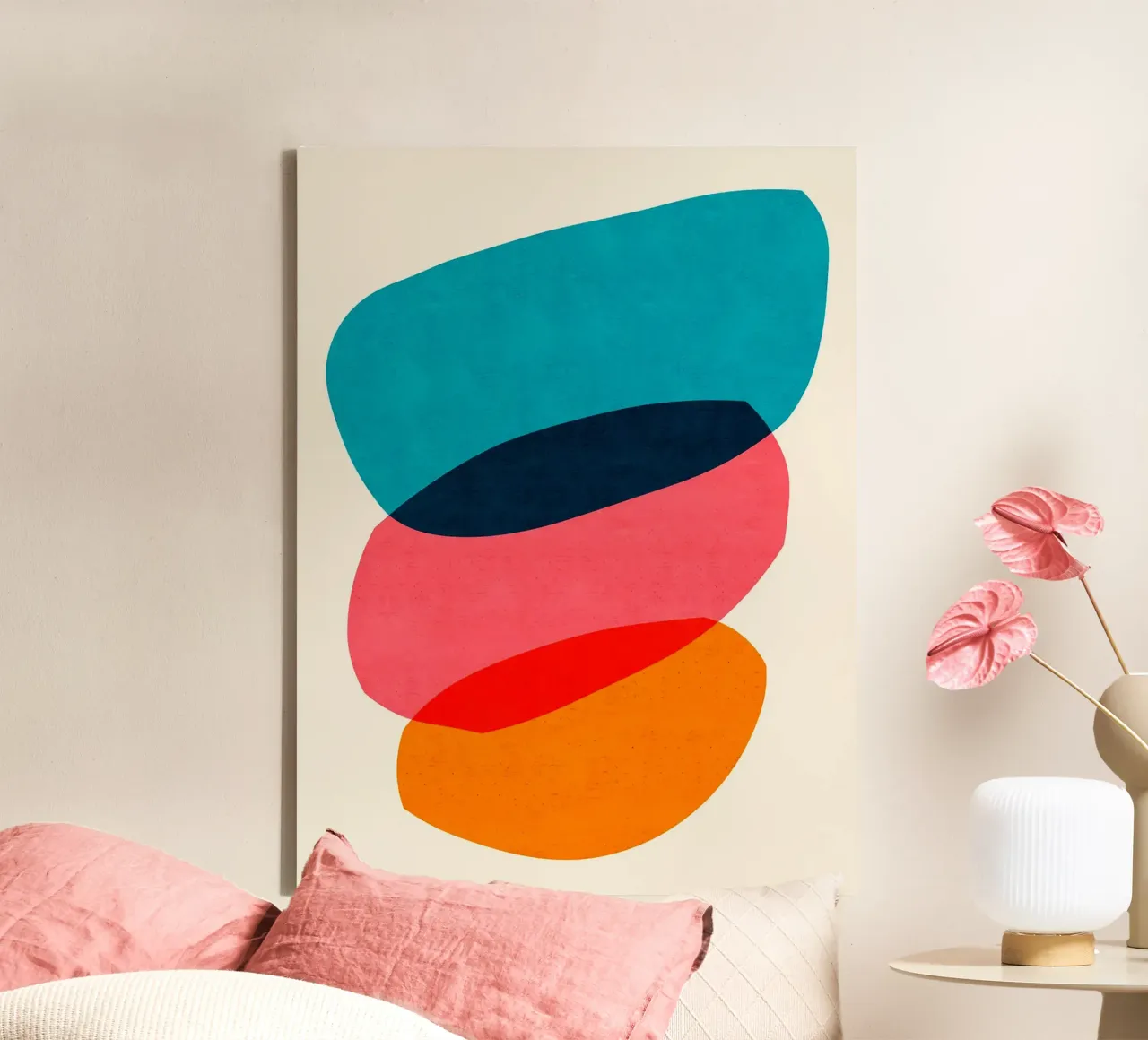Abstract harmony canvas with Floater frame by Rick Thompson