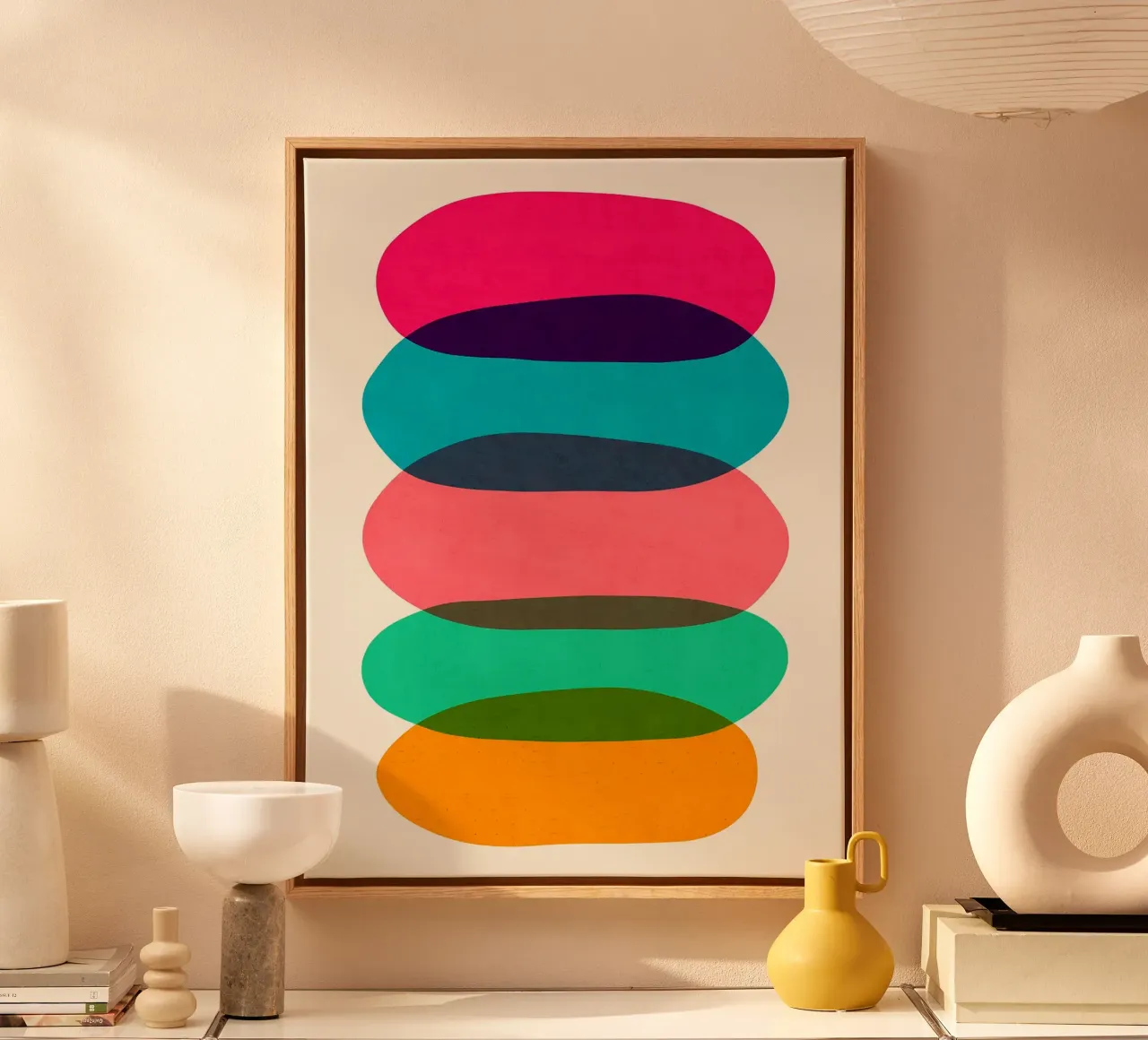 Abstract harmony canvas with Floater frame by Rick Thompson
