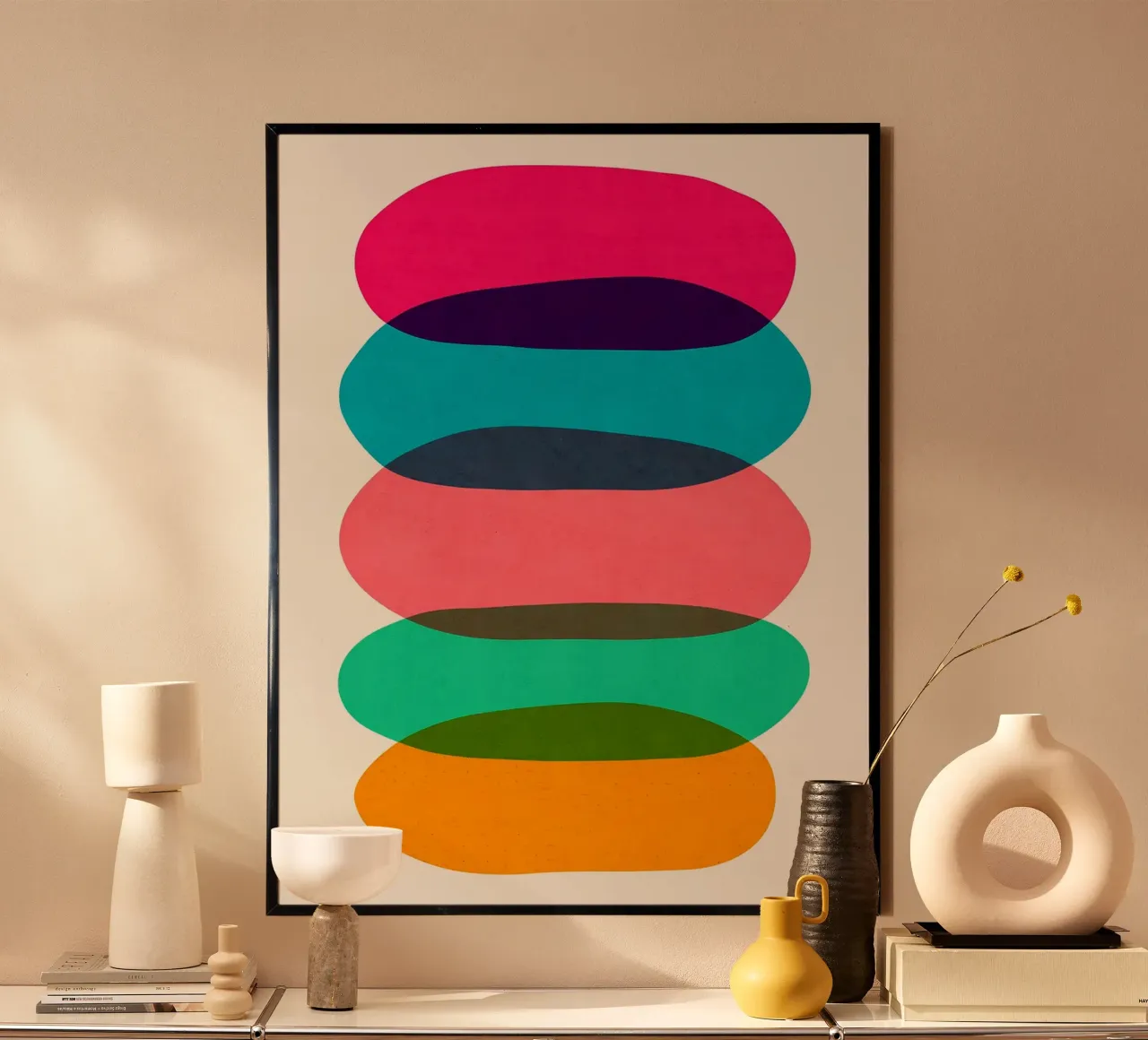 Abstract harmony poster by Rick Thompson