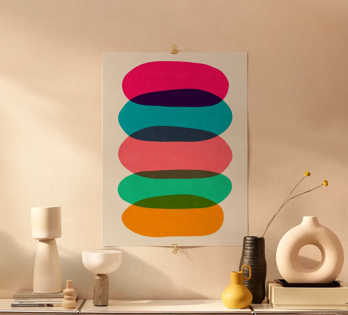 Abstract harmony poster by Rick Thompson