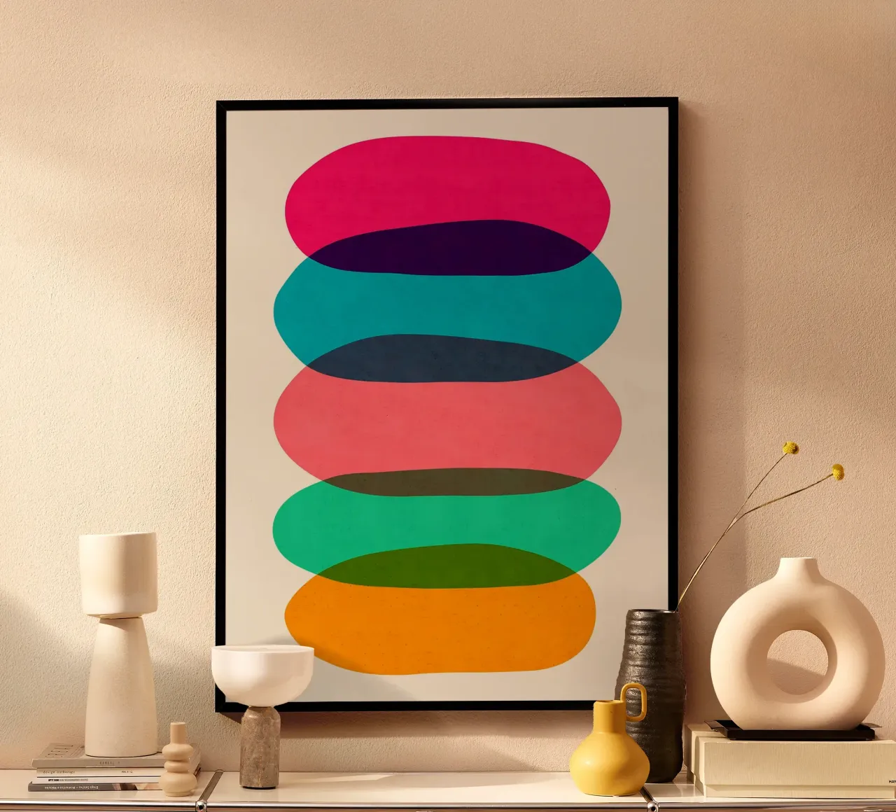 Abstract harmony poster by Rick Thompson