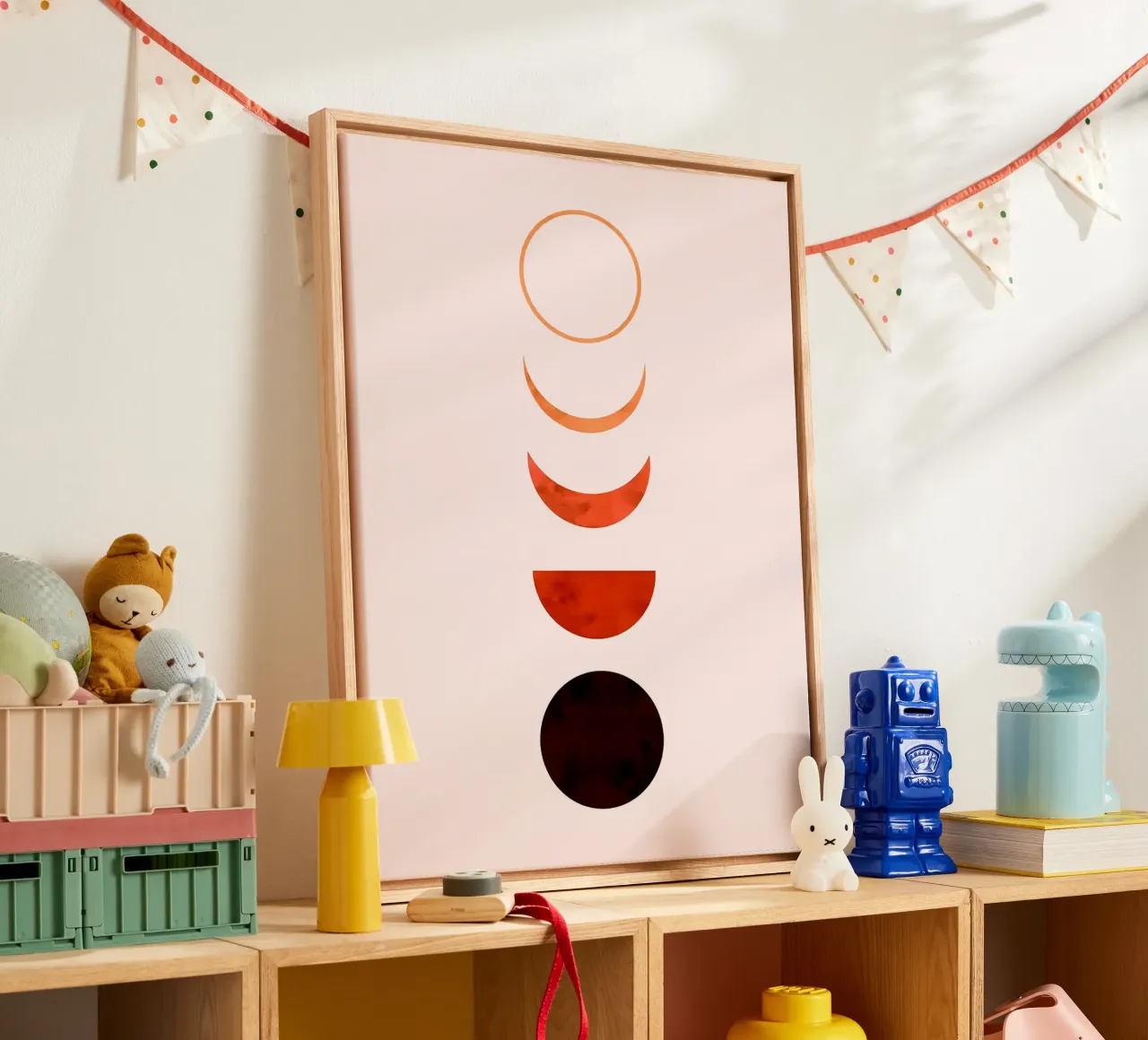 Minimalist lines canvas with Floater frame by Rick Thompson