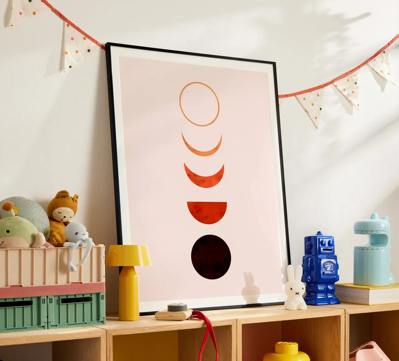 Linee minimaliste poster con telaio in alluminio da Rick Thompson