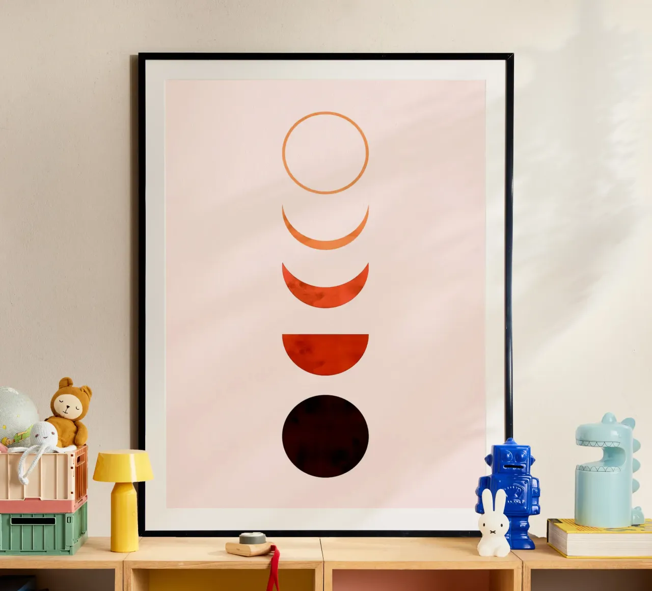Linee minimaliste poster con telaio in alluminio da Rick Thompson