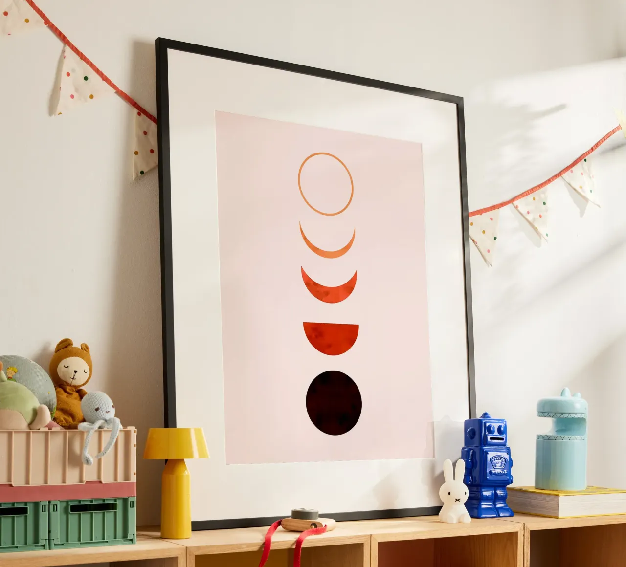 Linee minimaliste poster con telaio in alluminio da Rick Thompson