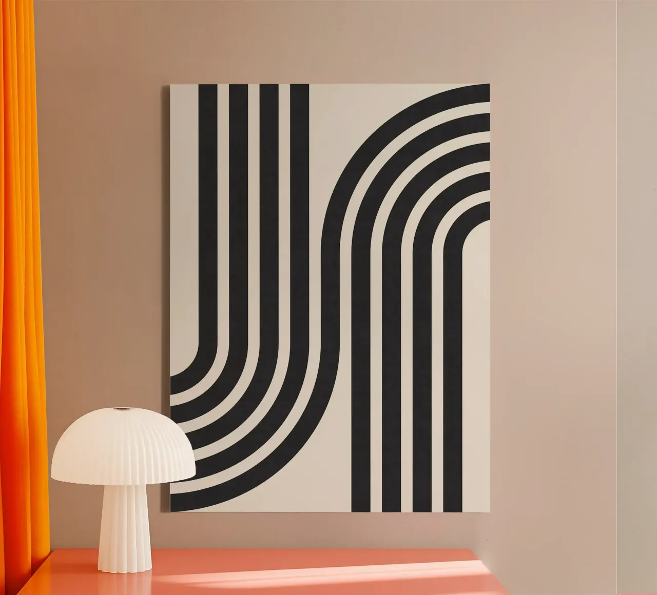 Minimalist lines canvas with Floater frame by Rick Thompson