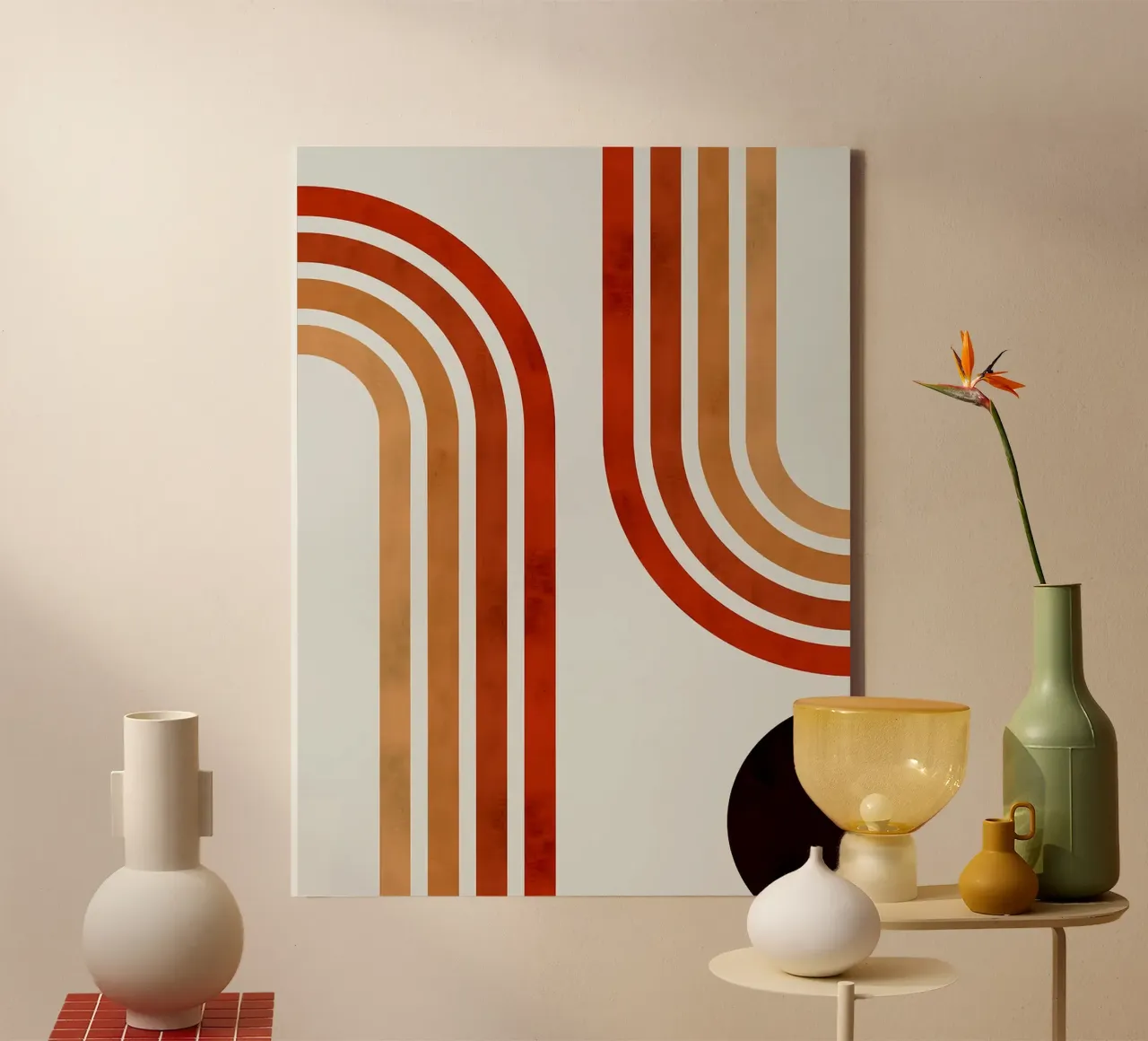 Linee minimaliste tela con Cornice a cassetta da Rick Thompson