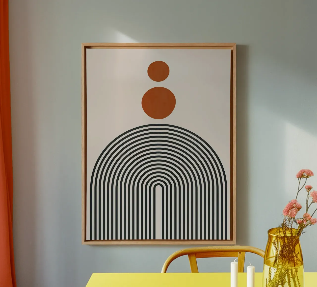 Figure minimaliste tela con Cornice a cassetta da Rick Thompson