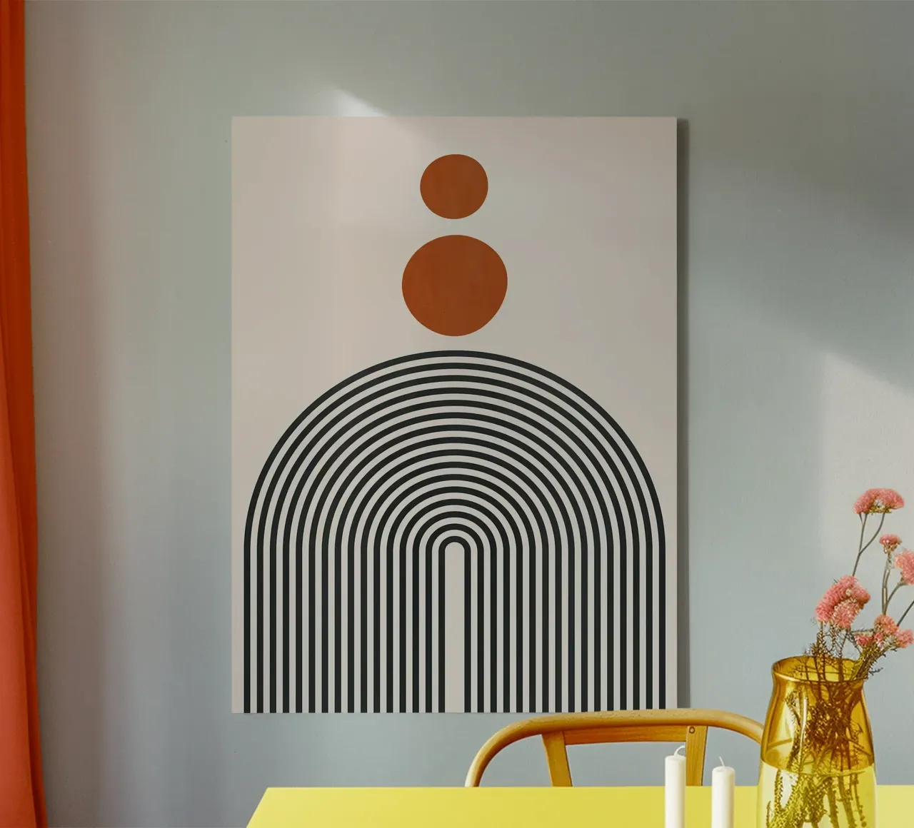 Figure minimaliste tela con Cornice a cassetta da Rick Thompson