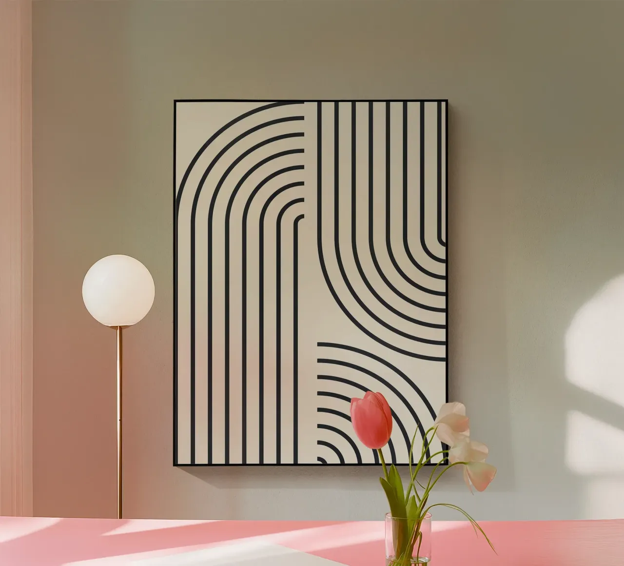 Linee d'arte plexiglass da Rick Thompson