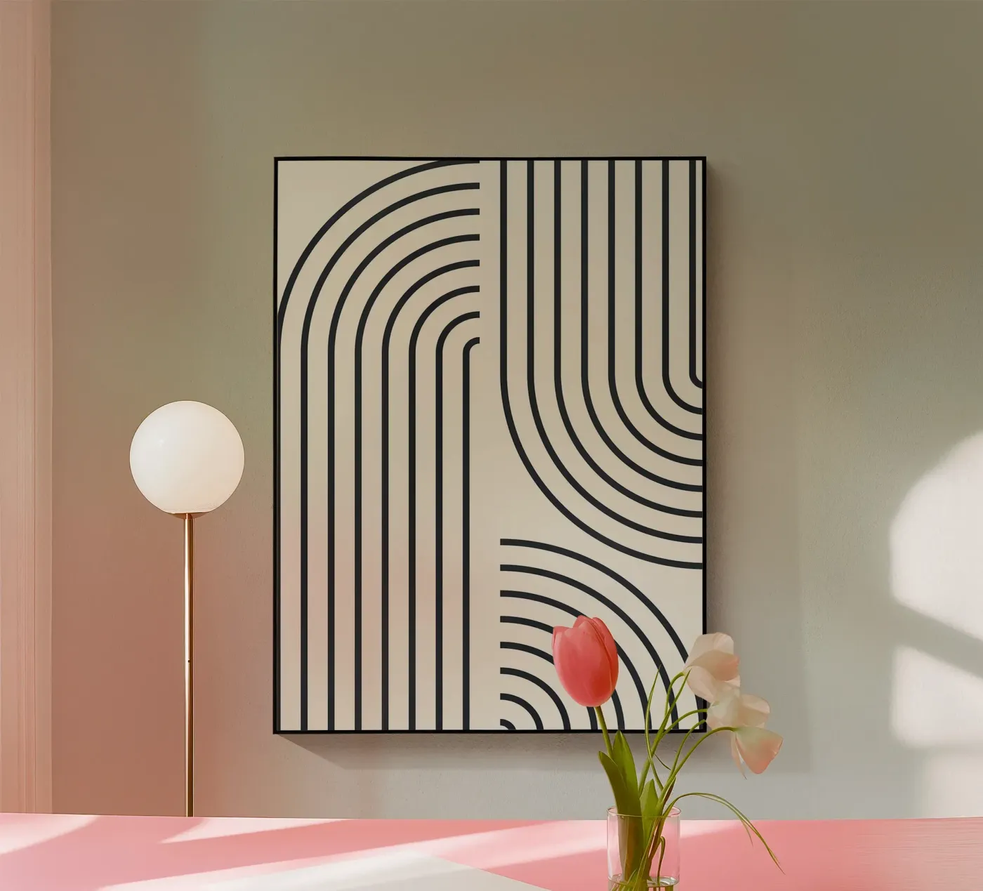 Linee d'arte plexiglass da Rick Thompson