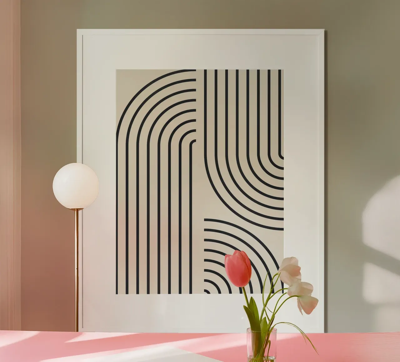 Linee d'arte poster con telaio in plastica da Rick Thompson