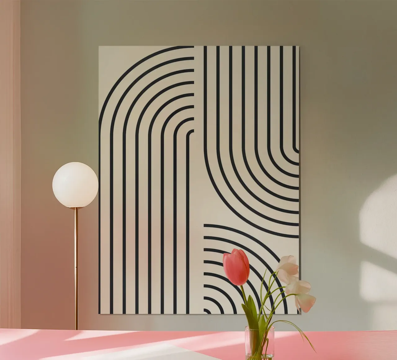 Linee d'arte poster con telaio in plastica da Rick Thompson