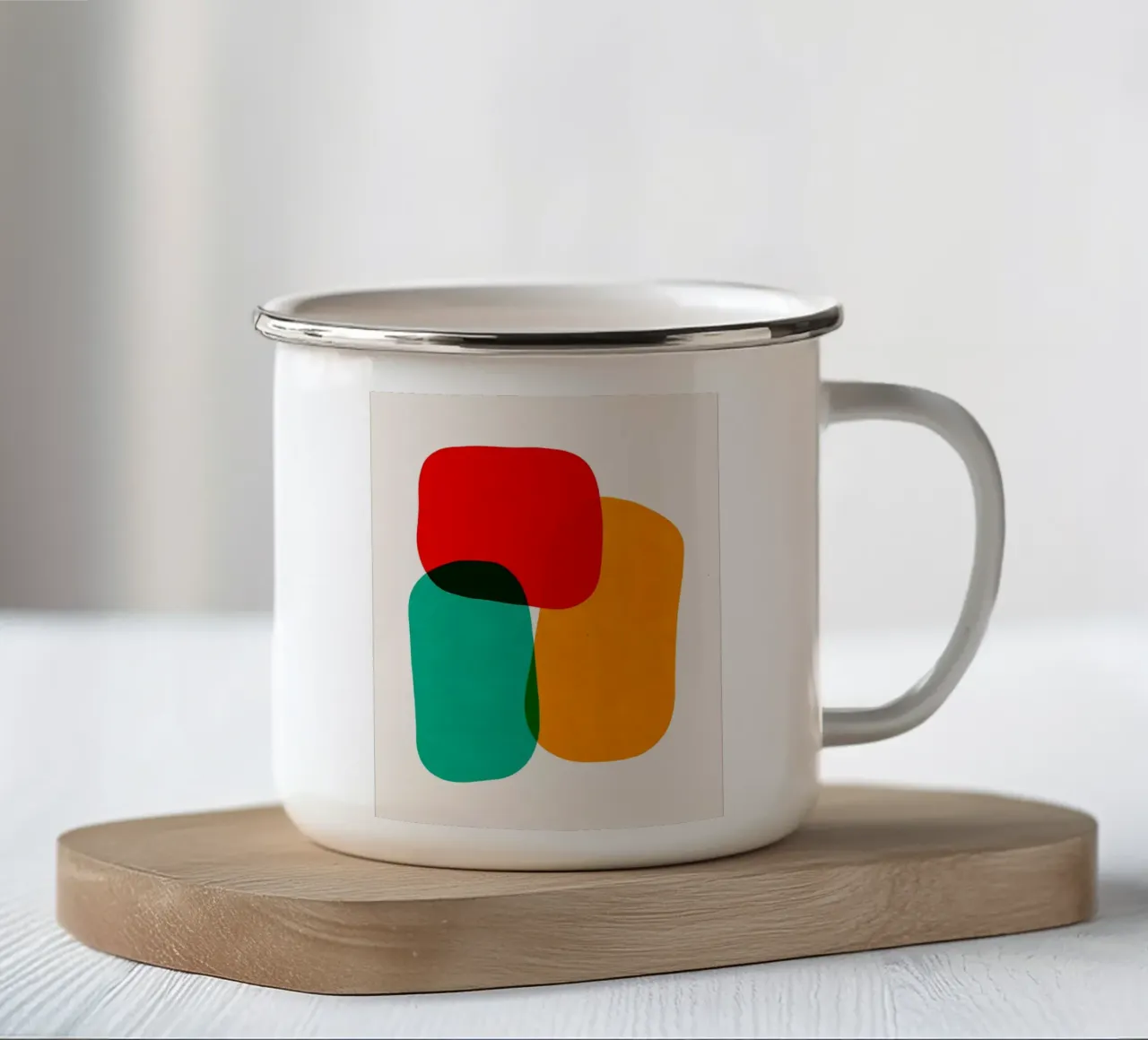 Forme colorate tazza in smalto da Rick Thompson