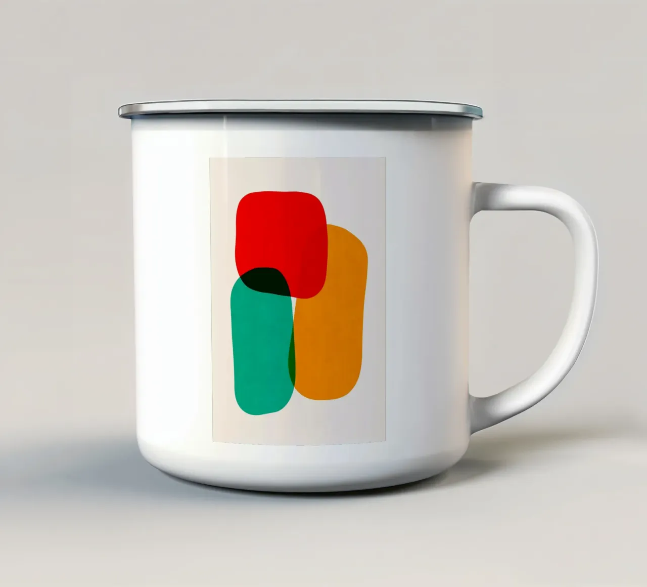 Forme colorate tazza in smalto da Rick Thompson