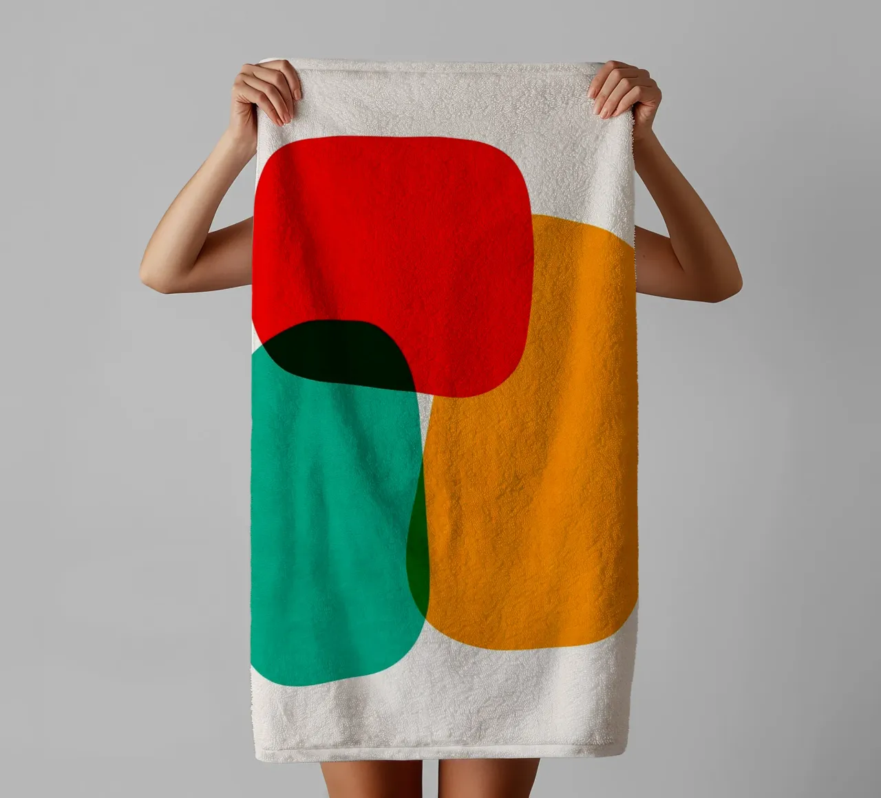 Forme colorate asciugamano da bagno da Rick Thompson