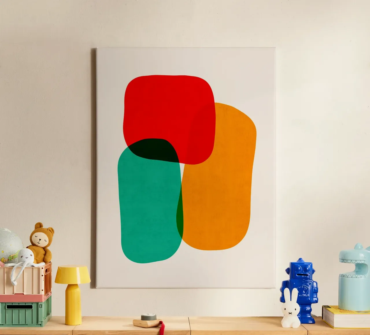 Forme colorate tela con Cornice a cassetta da Rick Thompson