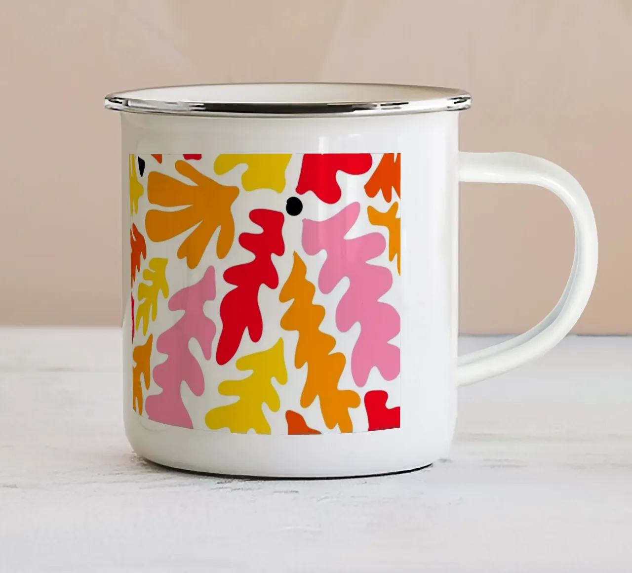 Matisse inspired colorful summer seaweed No2 tazza in smalto da TijanaArtStudio88