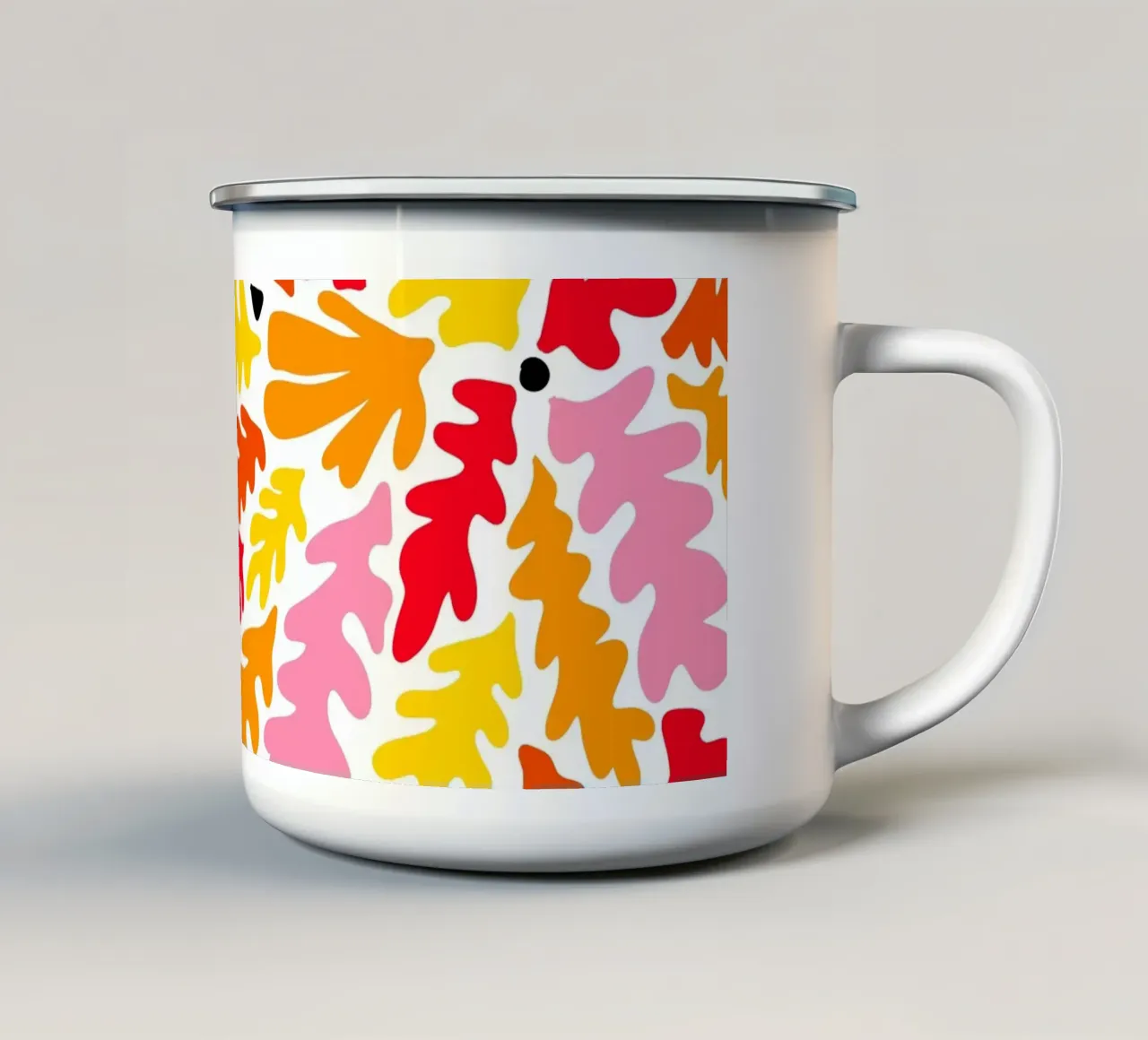 Matisse inspired colorful summer seaweed No2 tazza in smalto da TijanaArtStudio88