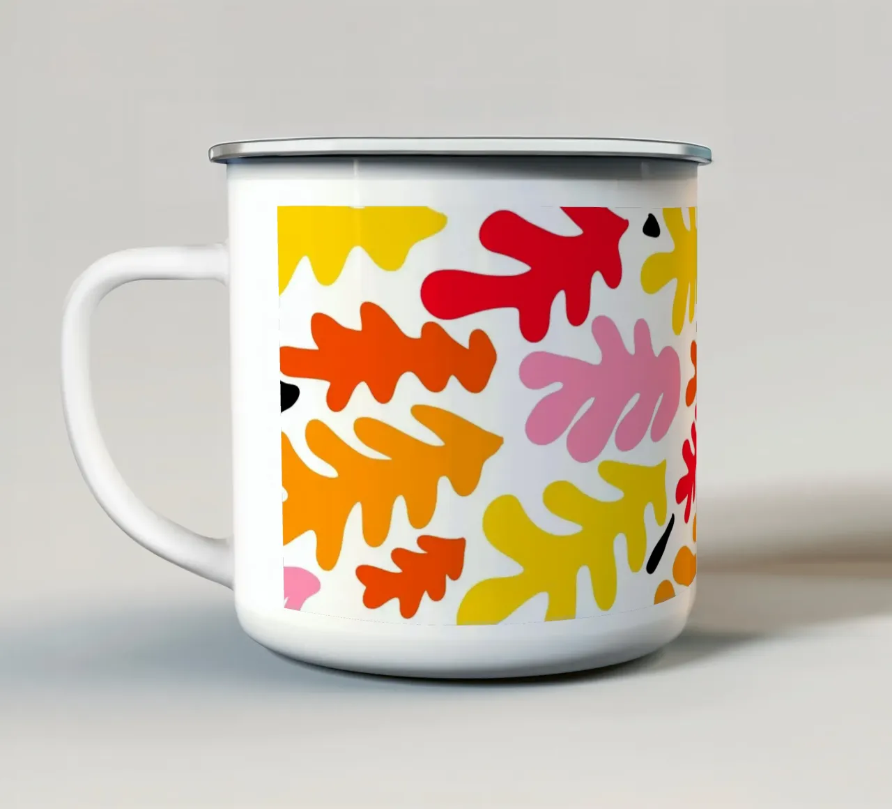 Matisse inspired colorful summer seaweed No2 tazza in smalto da TijanaArtStudio88