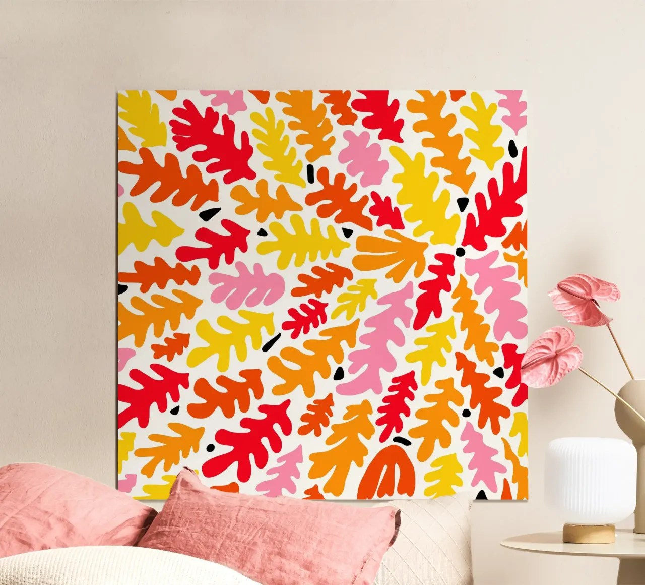 Matisse inspired colorful summer seaweed No2 poster da TijanaArtStudio88